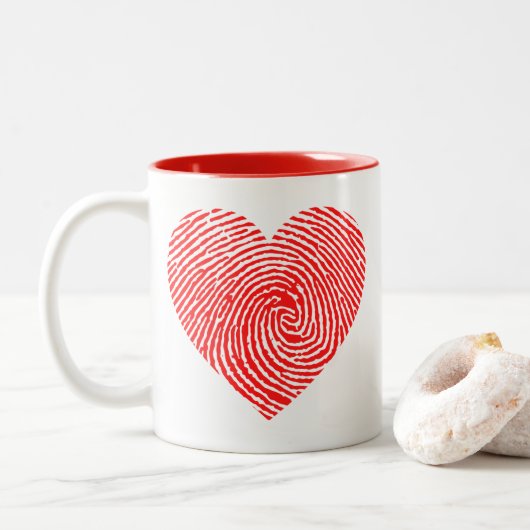 Herz Tinte Zwei-Tone-Tasse Zweifarbige Tasse (Mit Donut)
