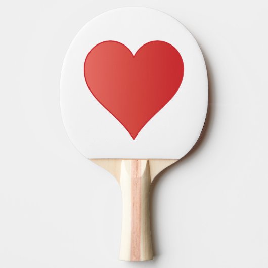 Herz Tischtennis Schläger (Vorderseite)