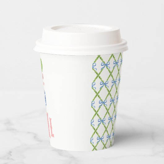 Herz Topiary Garden | Monogramm Pappbecher (Links)