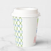 Herz Topiary Garden | Monogramm Pappbecher (Rechts)