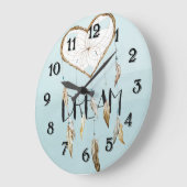 Herz-Traumfänger Große Wanduhr (Winkel)