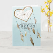 Herz-Traumfänger Karte (Gelbe Blume)