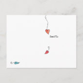 Herz Tree Denken Sie an Sie Postkarte (Rückseite)