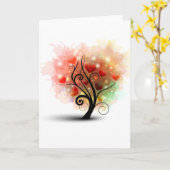 Herz-Tree-Karte Karte (Gelbe Blume)