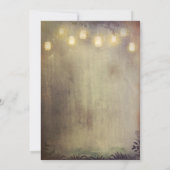 Herz Tree Mason Jar Lights Rustikale Hochzeit Einladung (Rückseite)