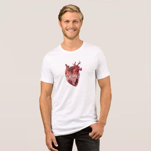 Herz Tri-Blend Shirt (Vorderseite voll)