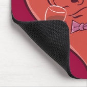 Herz-trinkender Wein Mousepad (Ecke)