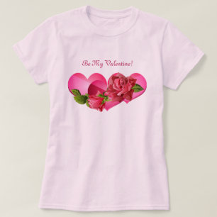 Herz-Trio mit dem rosa Tag Rosenvalentines T-Shirt