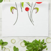 Herz Tulips Küchentücher (Gefaltet)