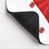 Herz u. Blasen (weiß) Mousepad (Ecke)