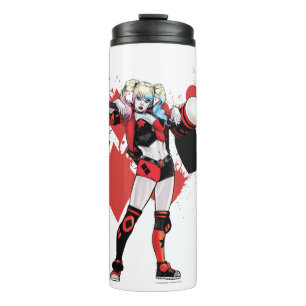Herz-u. Diamant-Spritzer des Batman-  Harley Quinn Thermosbecher