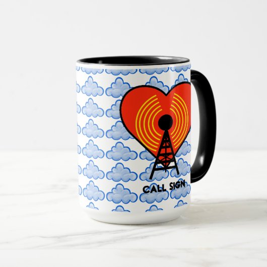 Herz-u. Soul-Schinken-Radio-Tasse Tasse (VorderseiteRechts)