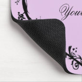 Herz-u. Vogel-Maus Auflage-Rosa Mousepad (Ecke)