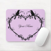 Herz-u. Vogel-Maus Auflage-Rosa Mousepad (Mit Mouse)