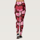 Herz über dunkelroten Hintergrund - für Valentinin Leggings (Rückseite)