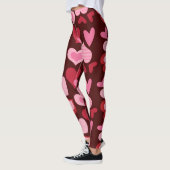 Herz über dunkelroten Hintergrund - für Valentinin Leggings (Links)
