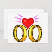 Herz über Hochzeitsraten Postkarte (Vorne/Hinten)