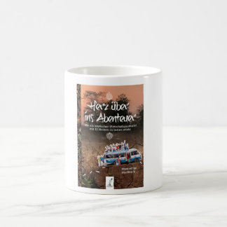 Herz über ins Abenteuer - Buchcover Kaffeetasse