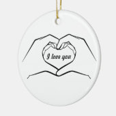 Herz übergibt Verzierung Keramik Ornament (Links)