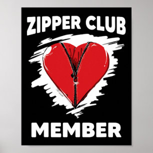 Herz-Überlebender-Warrior-Reißverschluss-Club-Mitg Poster