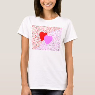 Herz Überraschung Damen Weißes T-Shirt