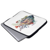 Herz überwuchert mit Blumen (Ausschnitt) - Anatomi Laptopschutzhülle (Vorne Knopf)