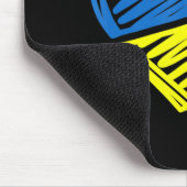 Herz Ukraine Ich stehe mit ukrainischer Flagge Mousepad (Ecke)