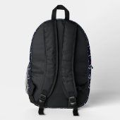 Herz- und Ankermuster Bedruckter Rucksack (Rückseite)