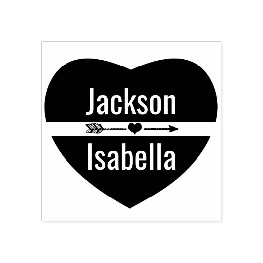 Herz-und Arrow-Briefmarke Gummistempel (Prägung)