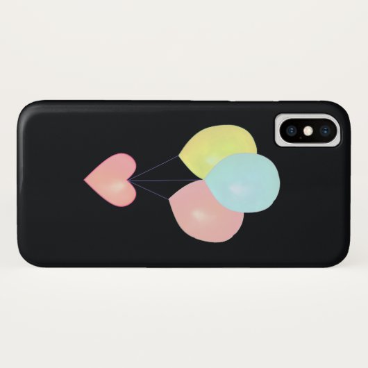Herz und Ballons Case-Mate iPhone Hülle (Rückseite (Horizontal))