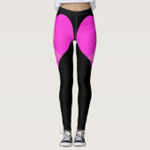 Herz-und Band-Brustkrebs-Wohltätigkeit-Entwurf Leggings (Vorderseite)