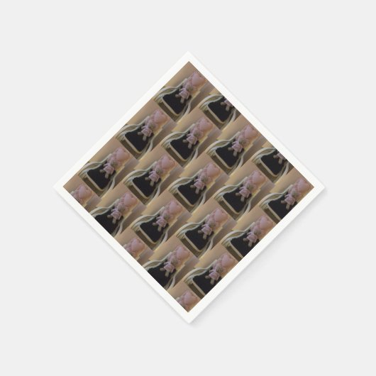 Herz und Bären Serviette (Ecke)