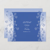 Herz und Bildlauf für Hochzeitstille RSVP Karte (Vorne/Hinten)