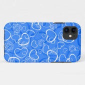 Herz und blaue Rose Case-Mate iPhone Hülle (Rückseite (Horizontal))