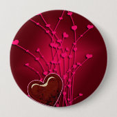 Herz und Blume 4 Zoll Button (Vorderseite)