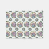 Herz und Blume doodle Kunstdecke. Fleecedecke (Vorderseite (Horizontal))