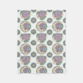 Herz und Blume doodle Kunstdecke. Fleecedecke (Vorderseite)