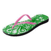 Herz- und Blume-Flip-Flops Badesandalen (Schrägansicht)