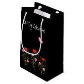 Herz und Blume Kleine Geschenktüte (Rückseite Schrägansicht)