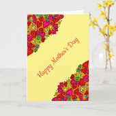 Herz und Blume Muttertagskarte Karte (Gelbe Blume)