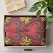 Herz- und Blume-Papiertaschentuch Seidenpapier (Geschenk)