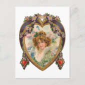 Herz und Blume Postkarte (Vorderseite)
