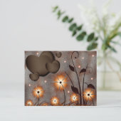 Herz und Blume Postkarte (Stehend Vorderseite)