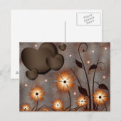 Herz und Blume Postkarte (Vorne/Hinten)