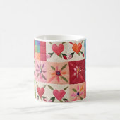 Herz und Blume quilt Kaffeetasse (Mittel)