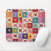 Herz und Blume quilt Mousepad (Mit Mouse)