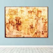 Herz und Blutgefäße, braun Leinwanddruck (Insitu (Holzboden))