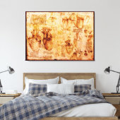 Herz und Blutgefäße, braun Leinwanddruck (Insitu (Schlafzimmer))