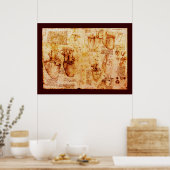 Herz und Blutgefäße , braune Leinwand Poster (Küche)