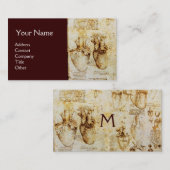 Herz und Blutgefäße, Kardiologe Monogramm Visitenkarte (Vorne/Hinten)